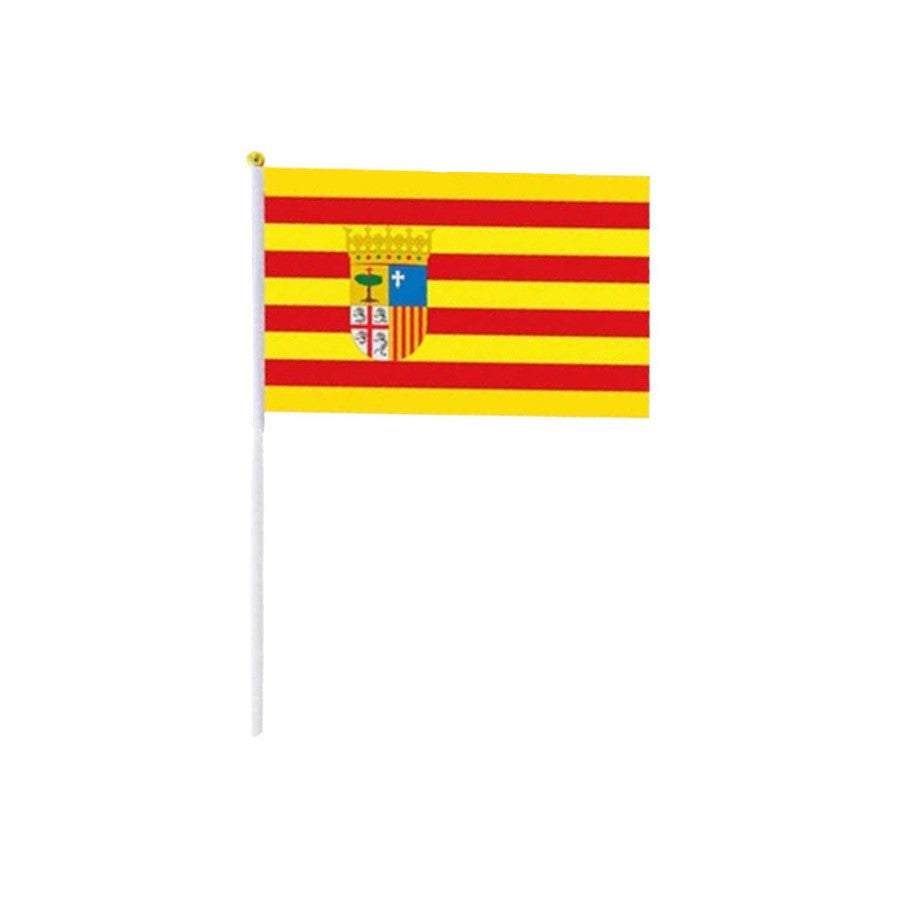 Home Universal® Bandera de Aragón Oficial 60x 90 cm - Diseño Tradicional con Escudo, Resistente al Exterior, Decoración para Hogar, Eventos y Celebraciones (20 x 30 6PCs)