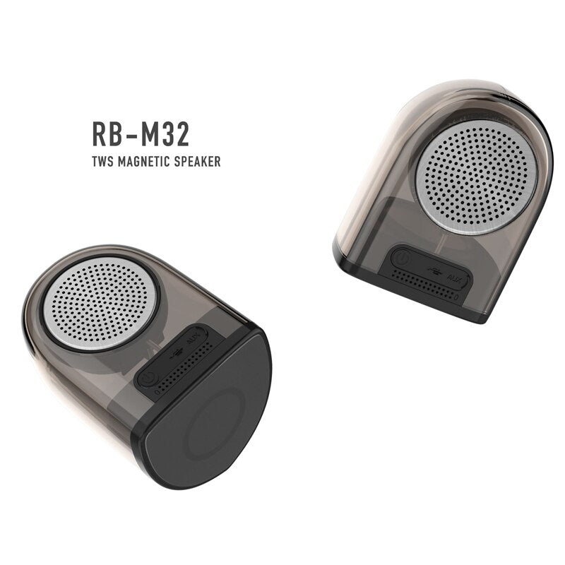 Altavoz Bluetooth RB-M32 Magnético Potente, Con Sonido Estéreo, Altavoz Portátil, Alta Definición Para PC/Móvil/Smart TV
