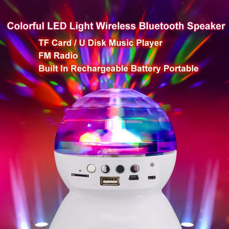 Altavoz Bluetooth L-740, Altavoz Portátil, Lámpara De Escenario, Proyector Del Techo, Lleva Radio FM, AUX, USB, Tarjeta SD