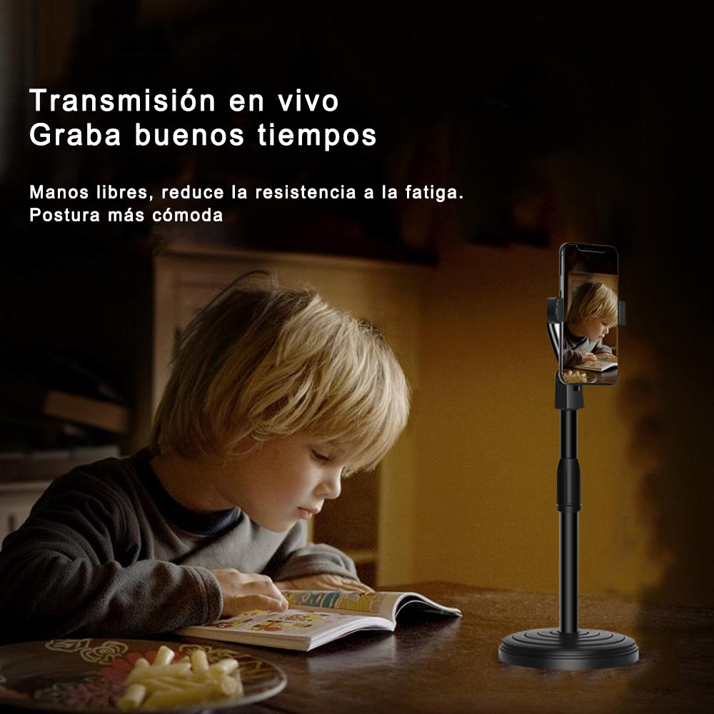 Soporte Universal Retráctil para Teléfono Móvil en Vivo Soporte de Escritorio, para transmisión en vivo, vídeos de Youtube