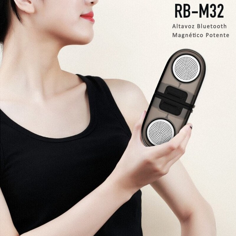Altavoz Bluetooth RB-M32 Magnético Potente, Con Sonido Estéreo, Altavoz Portátil, Alta Definición Para PC/Móvil/Smart TV