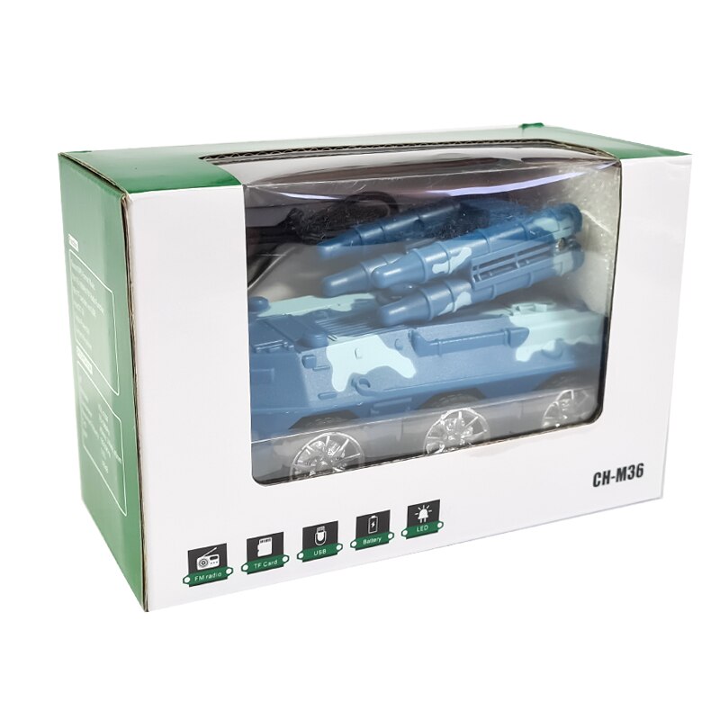 Altavoz Bluetooth CH-M36 Con Forma De Tanque, Con Luces, Para Casa/Al Aire Libre, Altavoz Con Radio, USB, TF