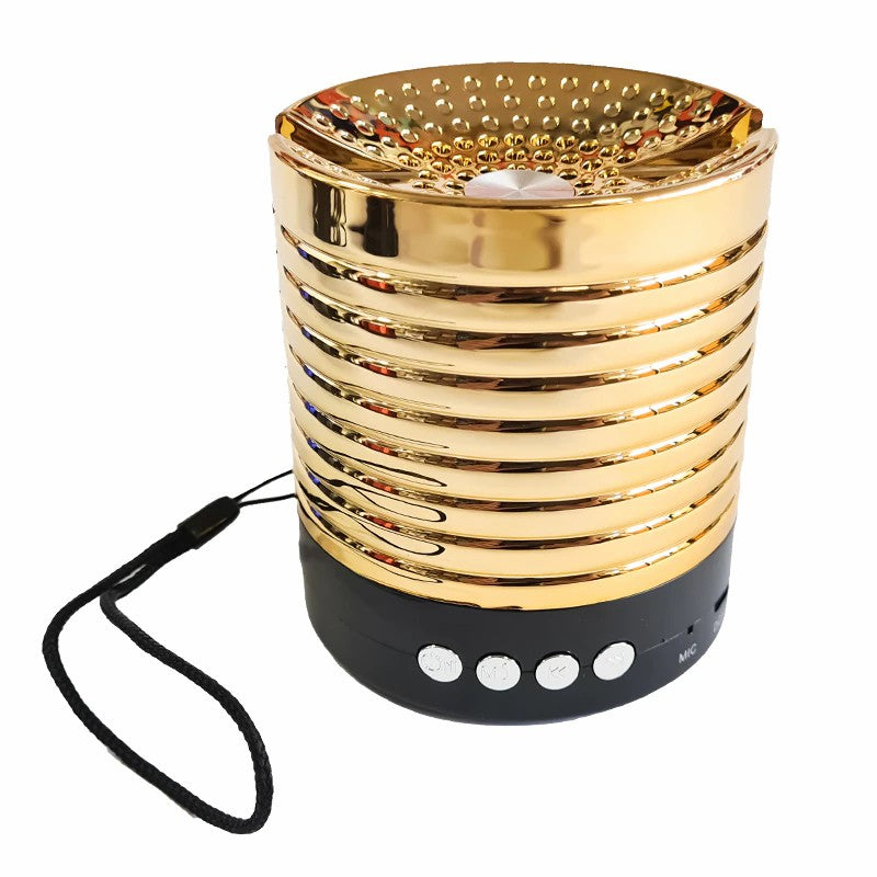 YST-910 Altavoz bluetooth, altavoz pequeño portátil, con cuerda, para casa/oficina/al aire libre, mano libre/radio FM/TF/USB/AUX