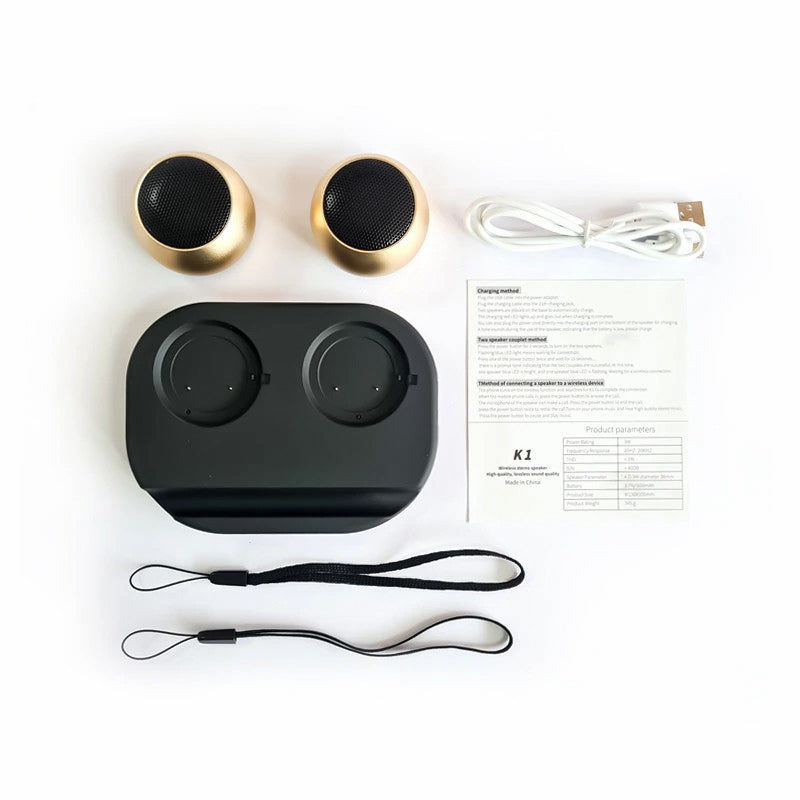 Altavoz Bluetooth K1, Mini Altavoz Portátil, Carga Inalámbrica, Para Casa/Escritorio/Al Aire Libre, Mano Libre Para Las Llamadas