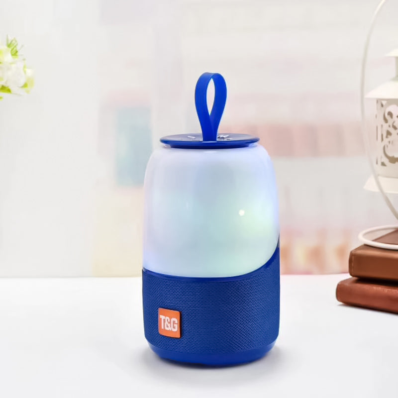 Altavoz TG608 Bluetooth V5.0, con luz nocturna LED multicolor, Altavoz inalámbrico con Graves estéreo, Radio FM tarjeta TF