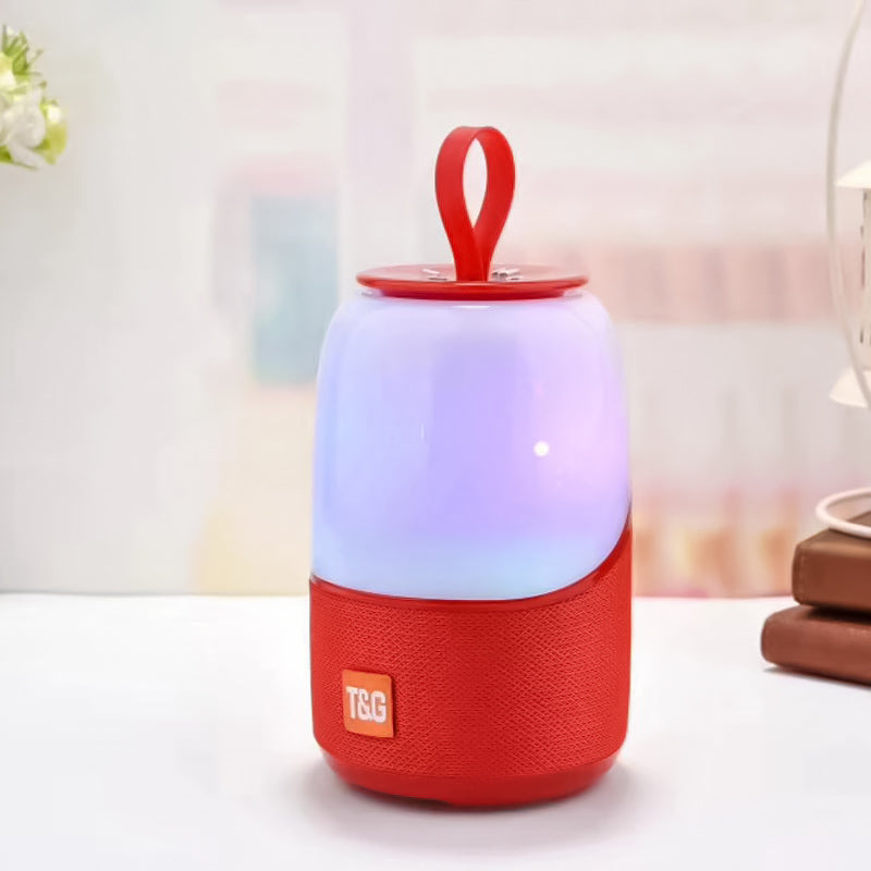 Altavoz TG608 Bluetooth V5.0, con luz nocturna LED multicolor, Altavoz inalámbrico con Graves estéreo, Radio FM tarjeta TF