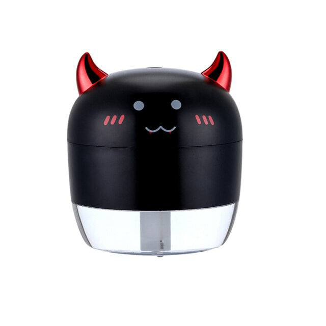 Humidificador con luz LED ultrasónico del ángel/demonio, Humidificador aromaterapia para casa de 200ML, purificador de aire