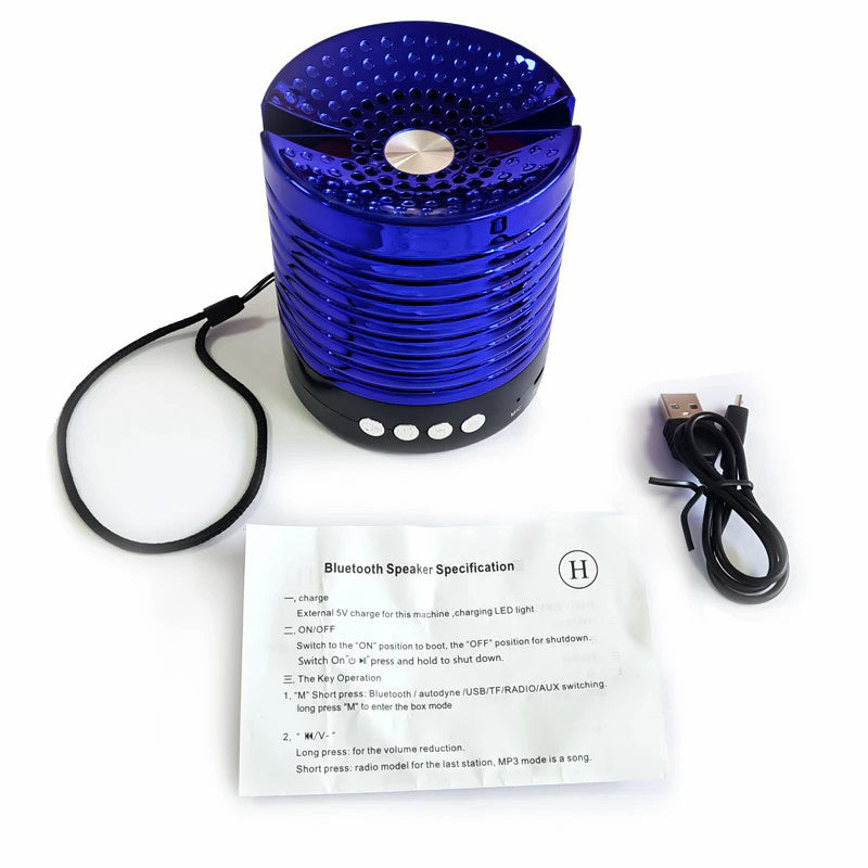 YST-910 Altavoz bluetooth, altavoz pequeño portátil, con cuerda, para casa/oficina/al aire libre, mano libre/radio FM/TF/USB/AUX
