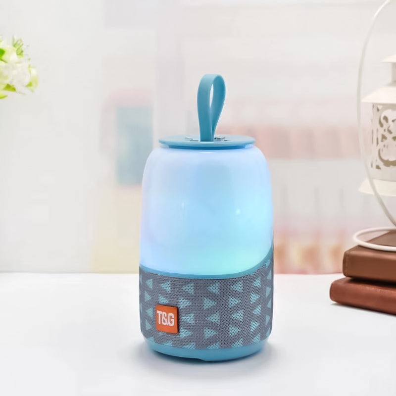 Altavoz TG608 Bluetooth V5.0, con luz nocturna LED multicolor, Altavoz inalámbrico con Graves estéreo, Radio FM tarjeta TF