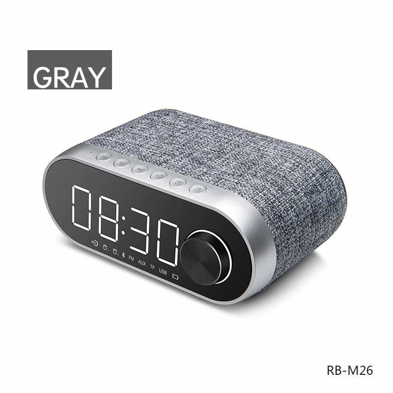 Altavoz Bluetooth RB-M26 Con Reloj Despertador y Radio FM, Altavoz Bluetooth Potente, Mano Libre, Puerto Para AUX/Tarjeta SD