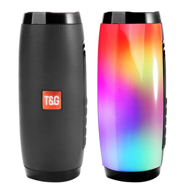 TG-157 Altavoz Bluetooth Portátil con Luz, Recargable USB Altavoces Bluetooth Potentes apoya Tarjeta TF/Pen-drive Altavoz Estéreo
