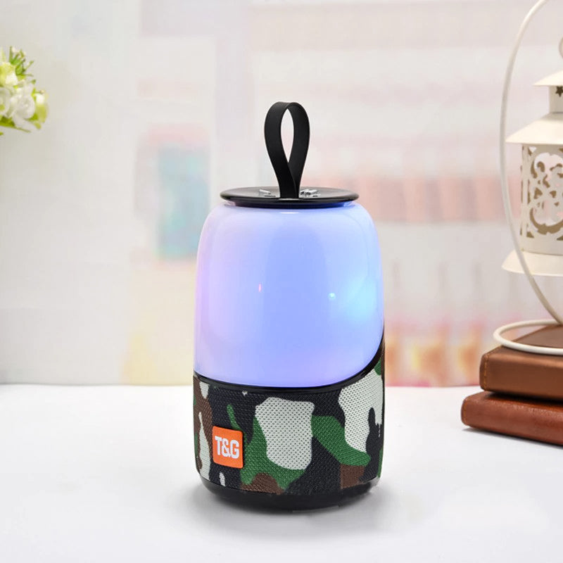 Altavoz TG608 Bluetooth V5.0, con luz nocturna LED multicolor, Altavoz inalámbrico con Graves estéreo, Radio FM tarjeta TF