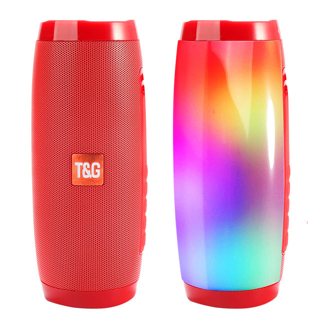 TG-157 Altavoz Bluetooth Portátil con Luz, Recargable USB Altavoces Bluetooth Potentes apoya Tarjeta TF/Pen-drive Altavoz Estéreo