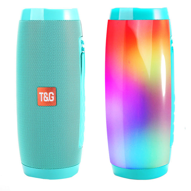 TG-157 Altavoz Bluetooth Portátil con Luz, Recargable USB Altavoces Bluetooth Potentes apoya Tarjeta TF/Pen-drive Altavoz Estéreo