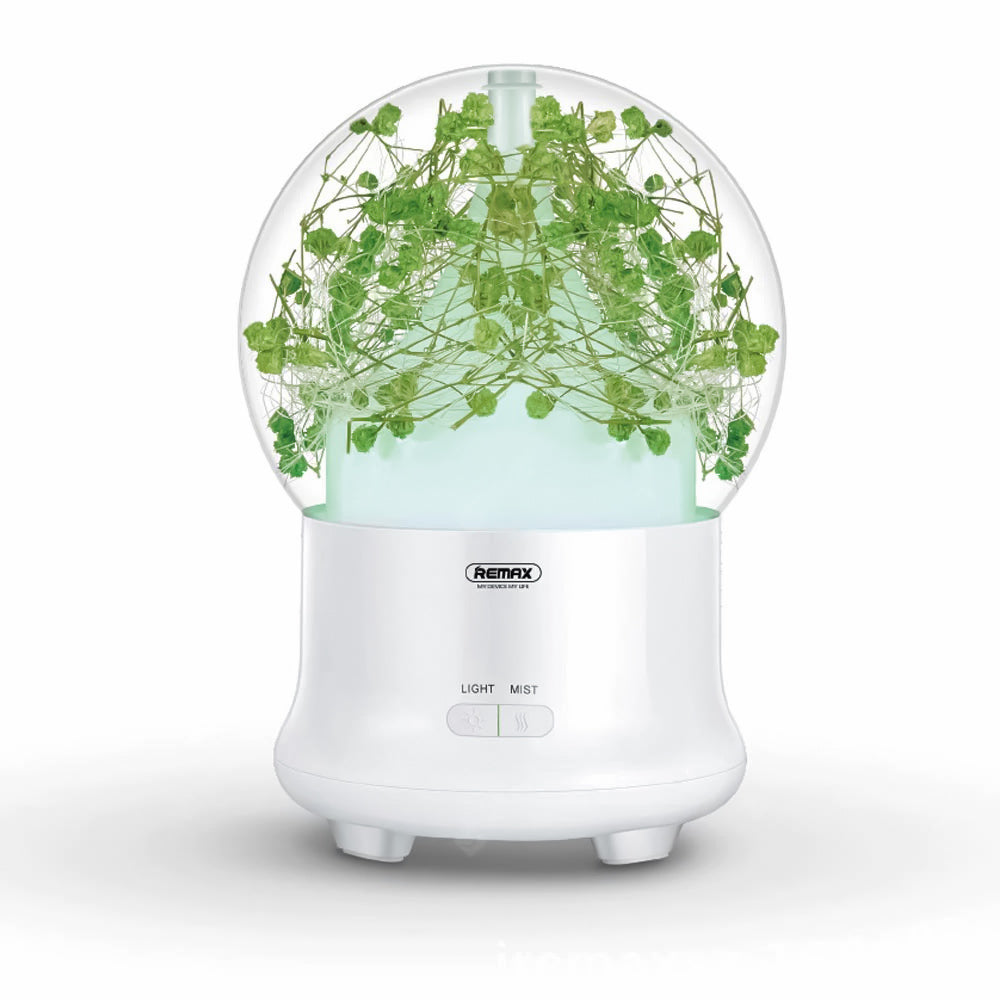 REMAX Humidificador Con Flores Preservadas,Con Luz Nocturna LED,Humidificador De Aceite Esenciales,Difusor Aromaterapia-RT-A700