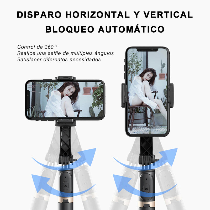 Trípode para teléfono palo selfie extensible con remot para ios y android