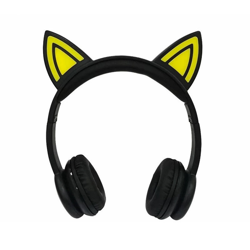 Orejas de gato lindo auriculares inalámbricos Bluetooth con luz de Flash  micrófono puede controlar Led niño niña estéreo música casco teléfono  auriculares regalo en línea