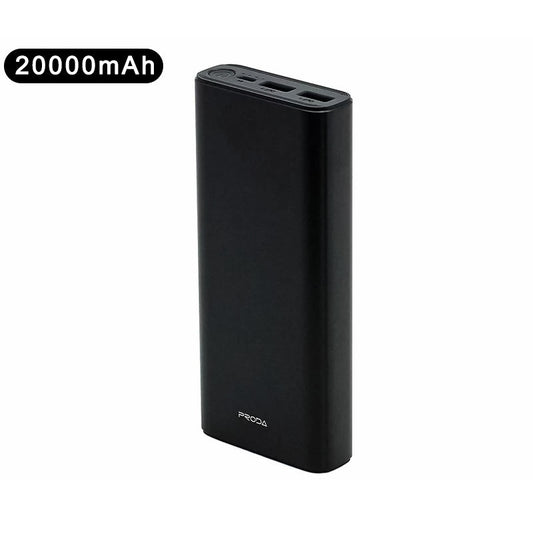PowerBank PD-P19, Batería Externa 20000mAh Cargador Móvil Portátil Banco de Energía, Carga Rápida para Xiaomi Mi, iPhone, Samsung
