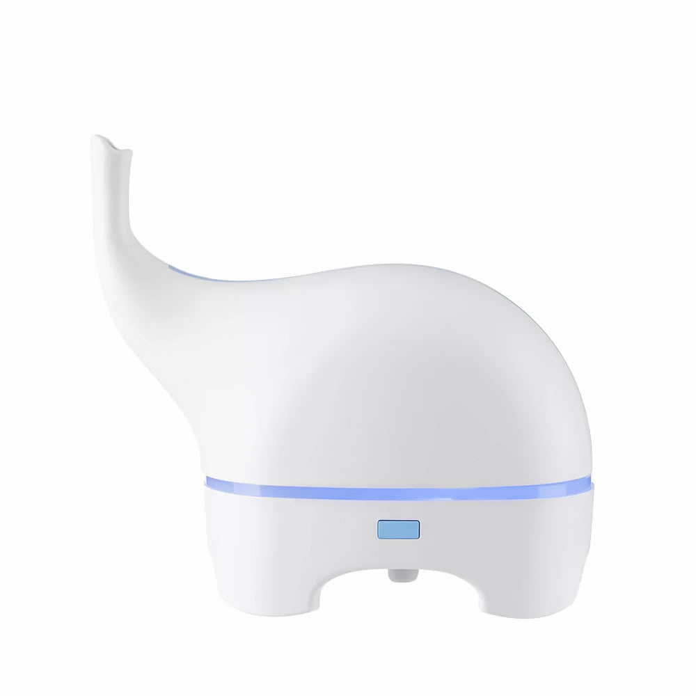 Humidificador Ultrasónico Difusor De Aceite Esencial de120ml, humidificador con forma de Pequeño Elefante con Luz Nocturna