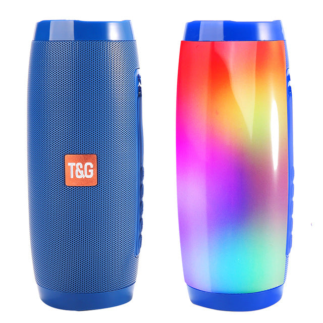 TG-157 Altavoz Bluetooth Portátil con Luz, Recargable USB Altavoces Bluetooth Potentes apoya Tarjeta TF/Pen-drive Altavoz Estéreo