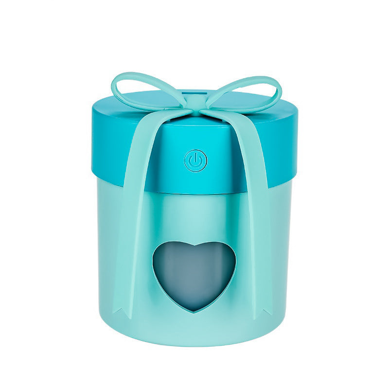 Humidificador 3-en-1 de forma de caja de regalo, carga de USB, para hogar/oficina, humidificador en estilo creativo