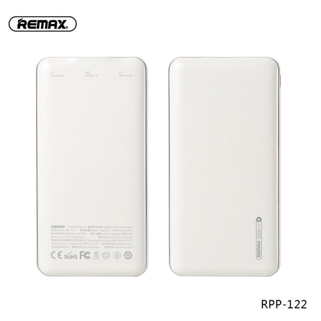 Batería Externa RPP-122 10000mAh Power Bank Cargador Portátil con Salidas USB 5V/2.1A y LED Indicadores para móvil inteligente