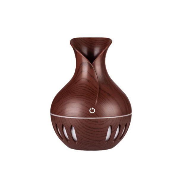 Difusor de Aromas de 130ml, Humidificador de aceite esenciales con Luz Nocturna de 7 Colores, Auto-Apagado, para Hogar/ Oficina/ Bebé