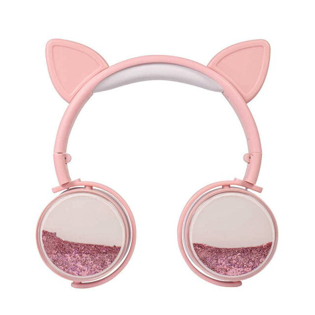 Auriculares de Oreja de Gato con micrófono y 3.5 mm Jack, Auriculares Estéreo De Alta Fidelidad para niños y estudiantes