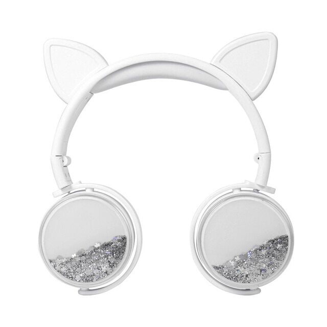 Auriculares de Oreja de Gato con micrófono y 3.5 mm Jack, Auriculares Estéreo De Alta Fidelidad para niños y estudiantes