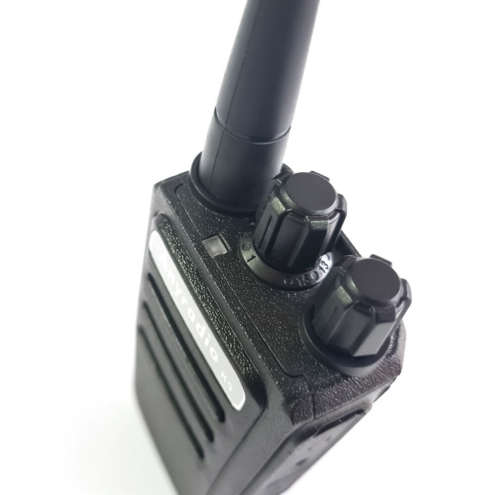 Anyradio K9 Walkie-Talkie Profesional, Radio Portátil de Dos Vías,16 Canales, Paquete de 2 Unidades,1800mAh,Recargable