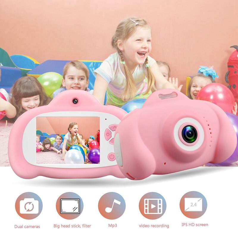 Mini Cámara Digital para Niños, Cámara con Luz LED para Tomar Foto o Grabar Videos, con Cámara Selfie, Juguete Educativo para Niños