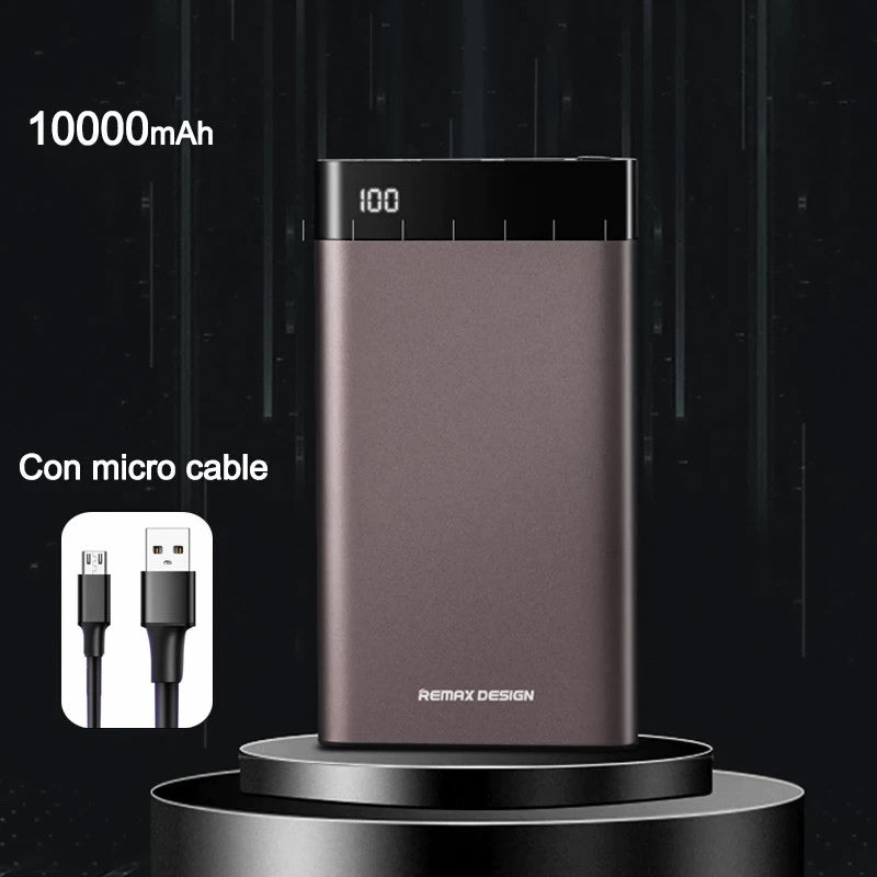 Power bank REMAX RPP-120 Batería portátil de 10000mAh Batería de Carga con Entrada USB de Micro y Salida USB Dual