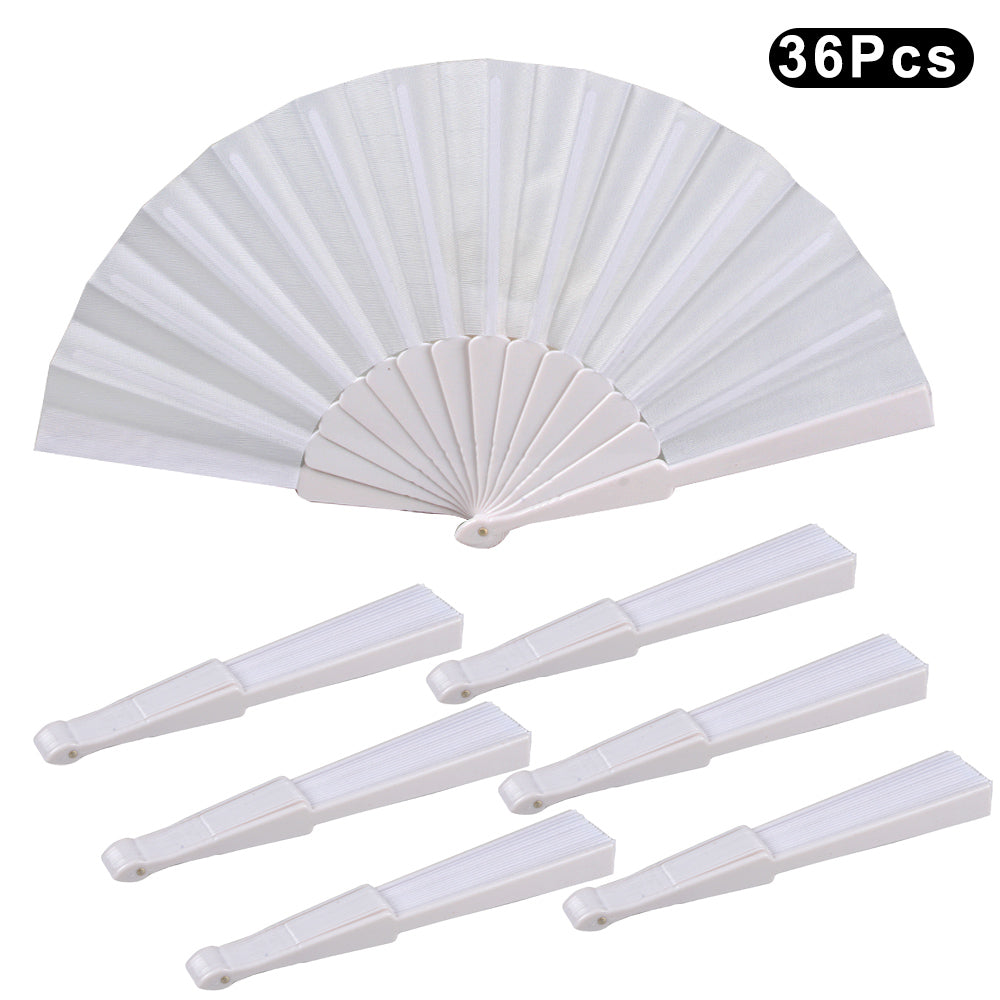 HUSL ABANICOS PLASTICO 23 CM, ABANICOS PARA EVENTOS, DETALLES PARA LOS INVITADOS, REGALOS DE BODA, FIESTAS, COMUNIÓN O BAUTIZO
