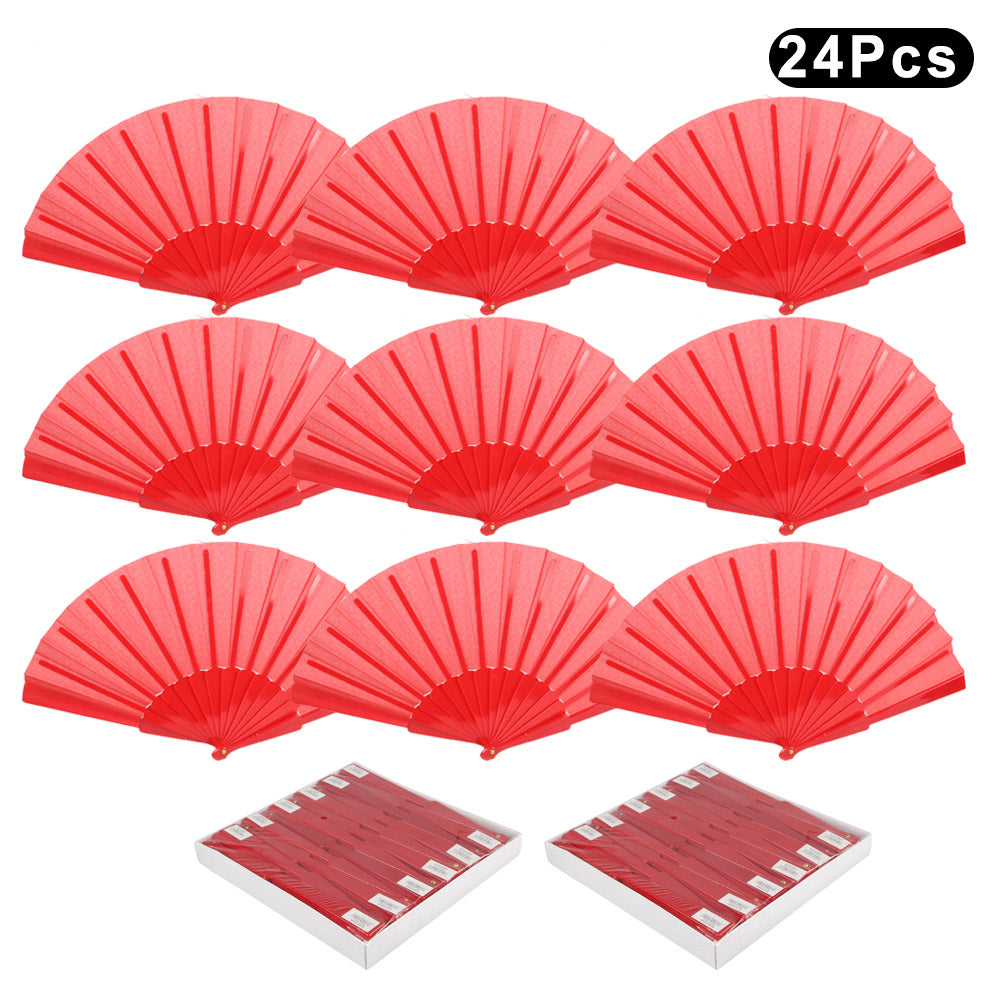 HUSL ABANICOS PLASTICO 23 CM, ABANICOS PARA EVENTOS, DETALLES PARA LOS INVITADOS, REGALOS DE BODA, FIESTAS, COMUNIÓN O BAUTIZO