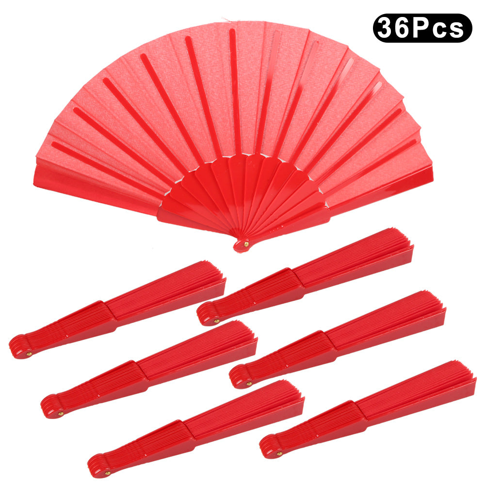 HUSL ABANICOS PLASTICO 23 CM, ABANICOS PARA EVENTOS, DETALLES PARA LOS INVITADOS, REGALOS DE BODA, FIESTAS, COMUNIÓN O BAUTIZO