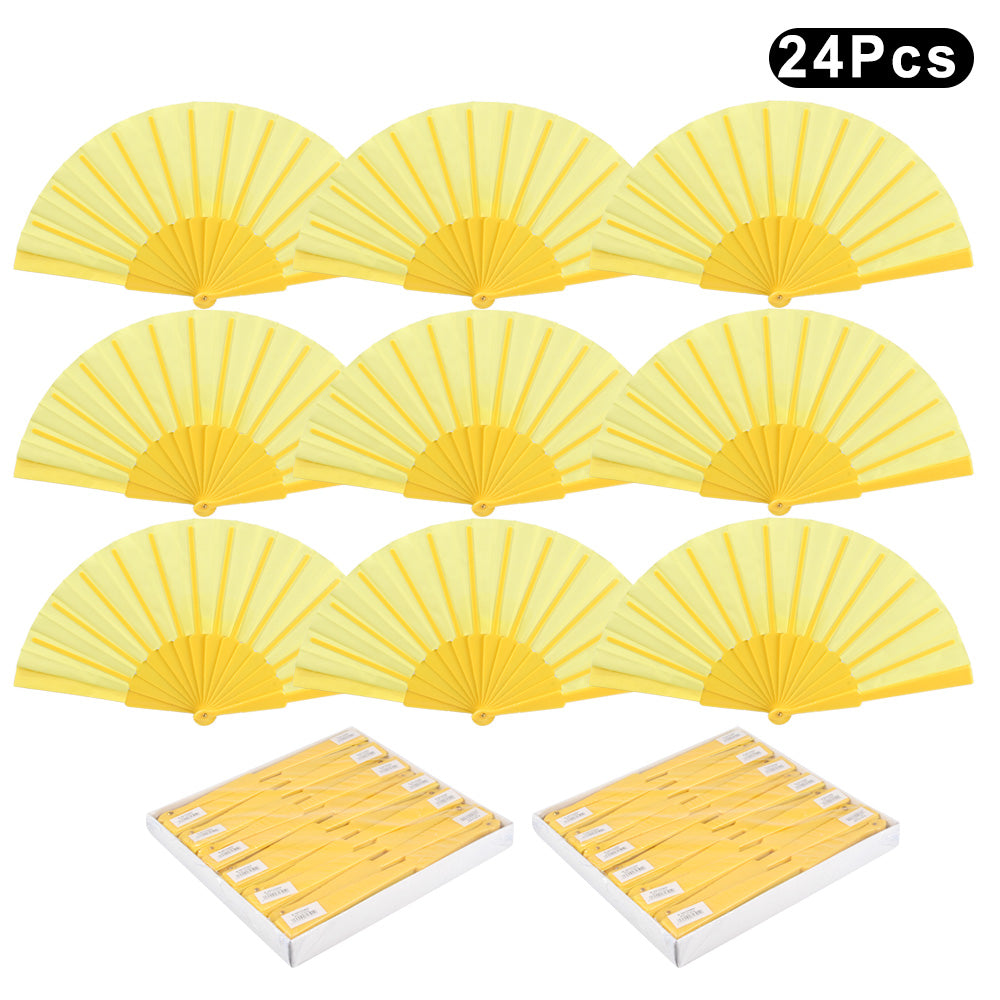 HUSL ABANICOS PLASTICO 23 CM, ABANICOS PARA EVENTOS, DETALLES PARA LOS INVITADOS, REGALOS DE BODA, FIESTAS, COMUNIÓN O BAUTIZO