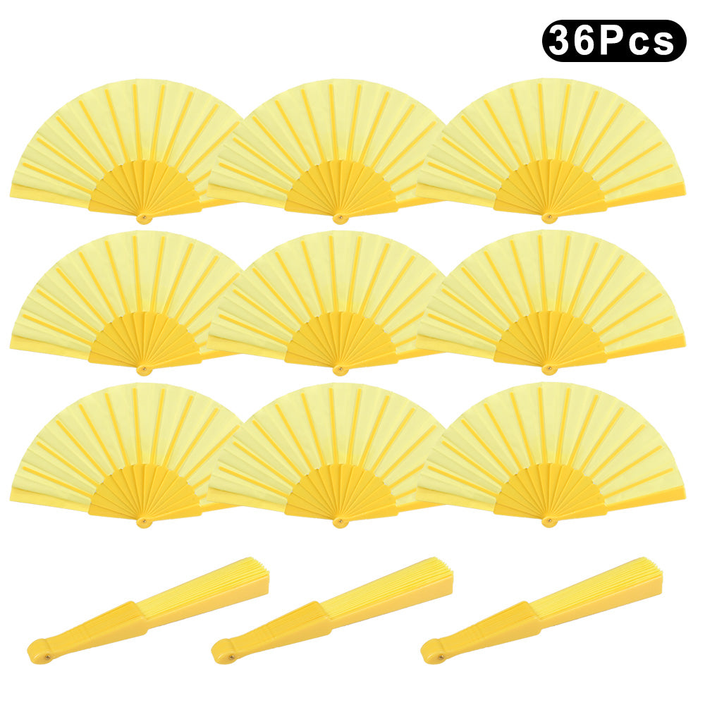 HUSL ABANICOS PLASTICO 23 CM, ABANICOS PARA EVENTOS, DETALLES PARA LOS INVITADOS, REGALOS DE BODA, FIESTAS, COMUNIÓN O BAUTIZO