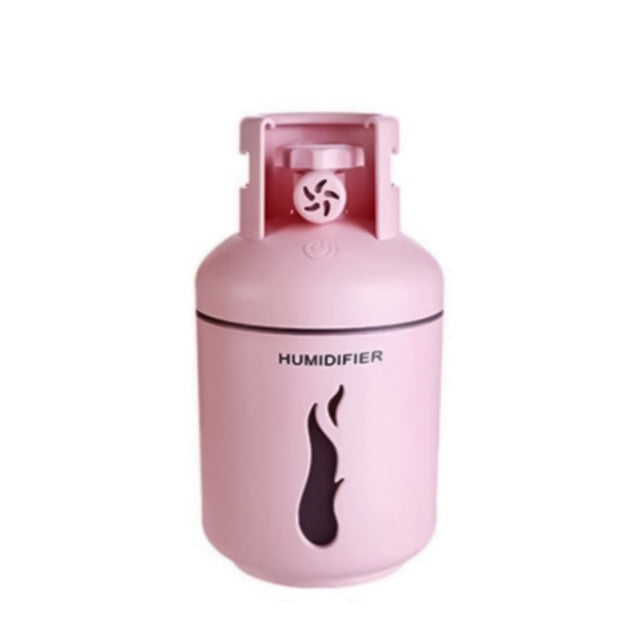 Humidificador Con Forma De Bombona De Gas, Con Luz Nocturna LED, Difusor Aromaterapia, Conexión De USB, Para Oficina/Hogar/Coche