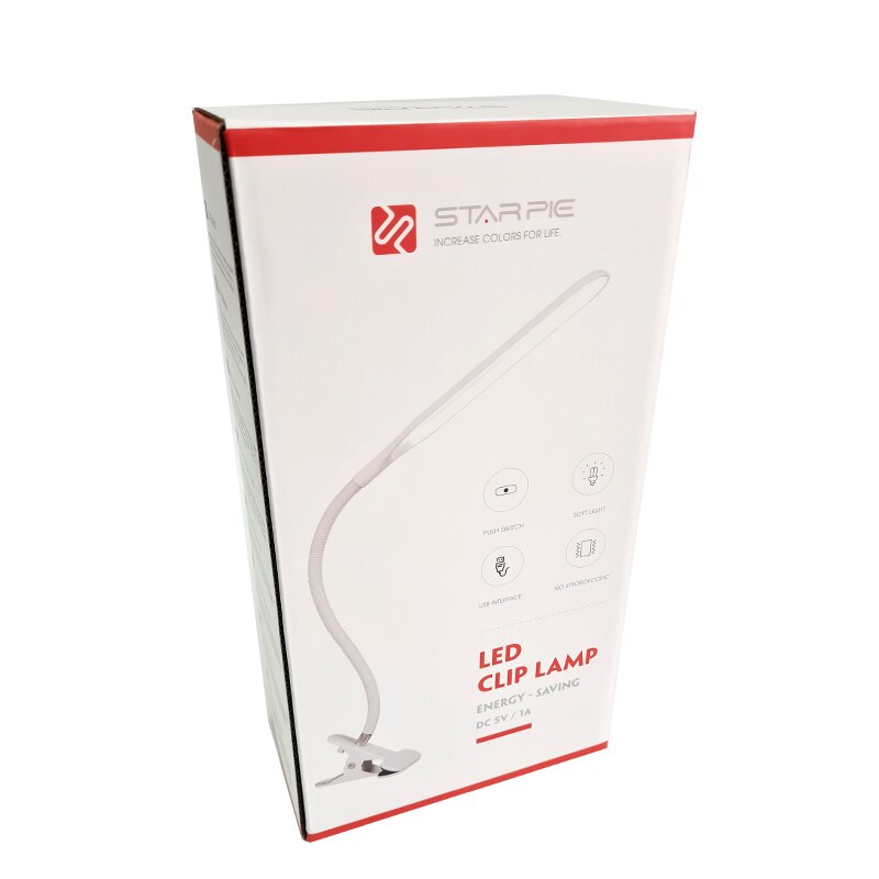 Lámpara de clip Con Pinza De Escritorio LED, Con Potente Iluminación, Brazo Flexible, Conexión De USB-800383