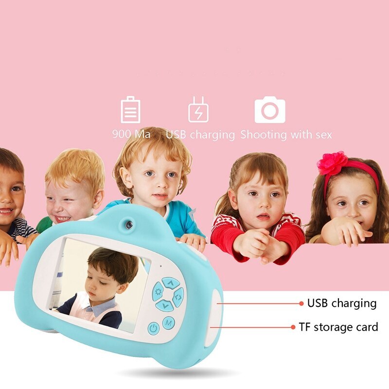 Mini Cámara Digital para Niños, Cámara con Luz LED para Tomar Foto o Grabar Videos, con Cámara Selfie, Juguete Educativo para Niños
