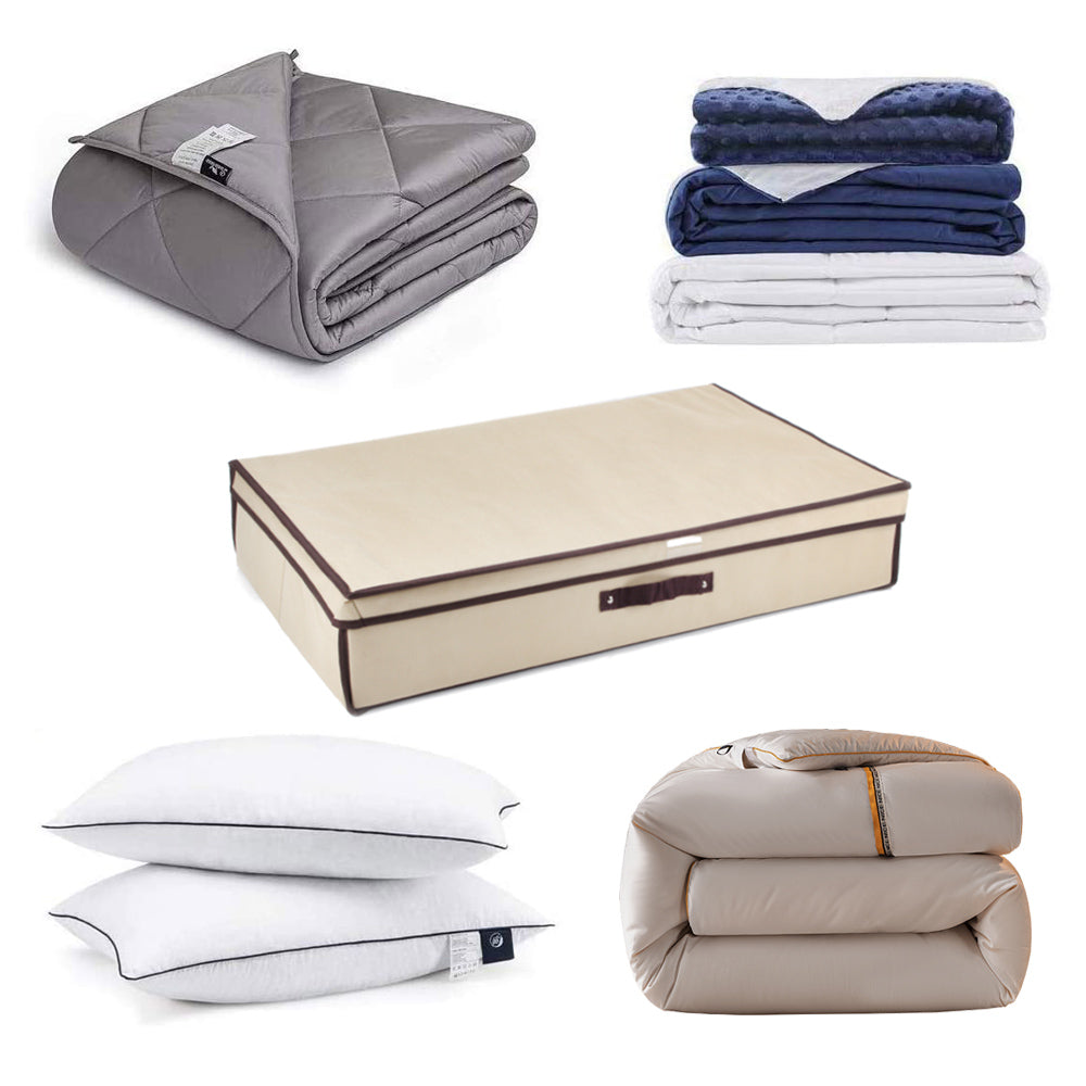 HUSL Cajas de Almacenamiento Plegables con Tapas, 2 Piezas Organizadores de Juguetes, Ropa y Libros para Dormitorios y Estanterías