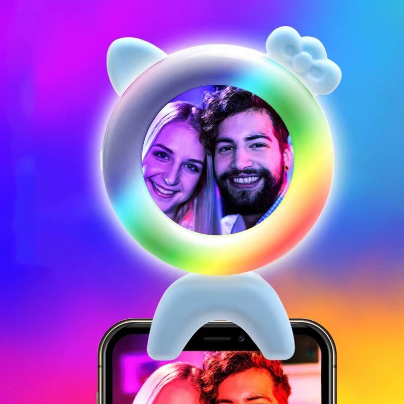 Anillo de luz RGB LED para selfie, Luz de Relleno con USB, para Teléfono Móvil Fotografiar Transmisión en Vivo Maquillaje