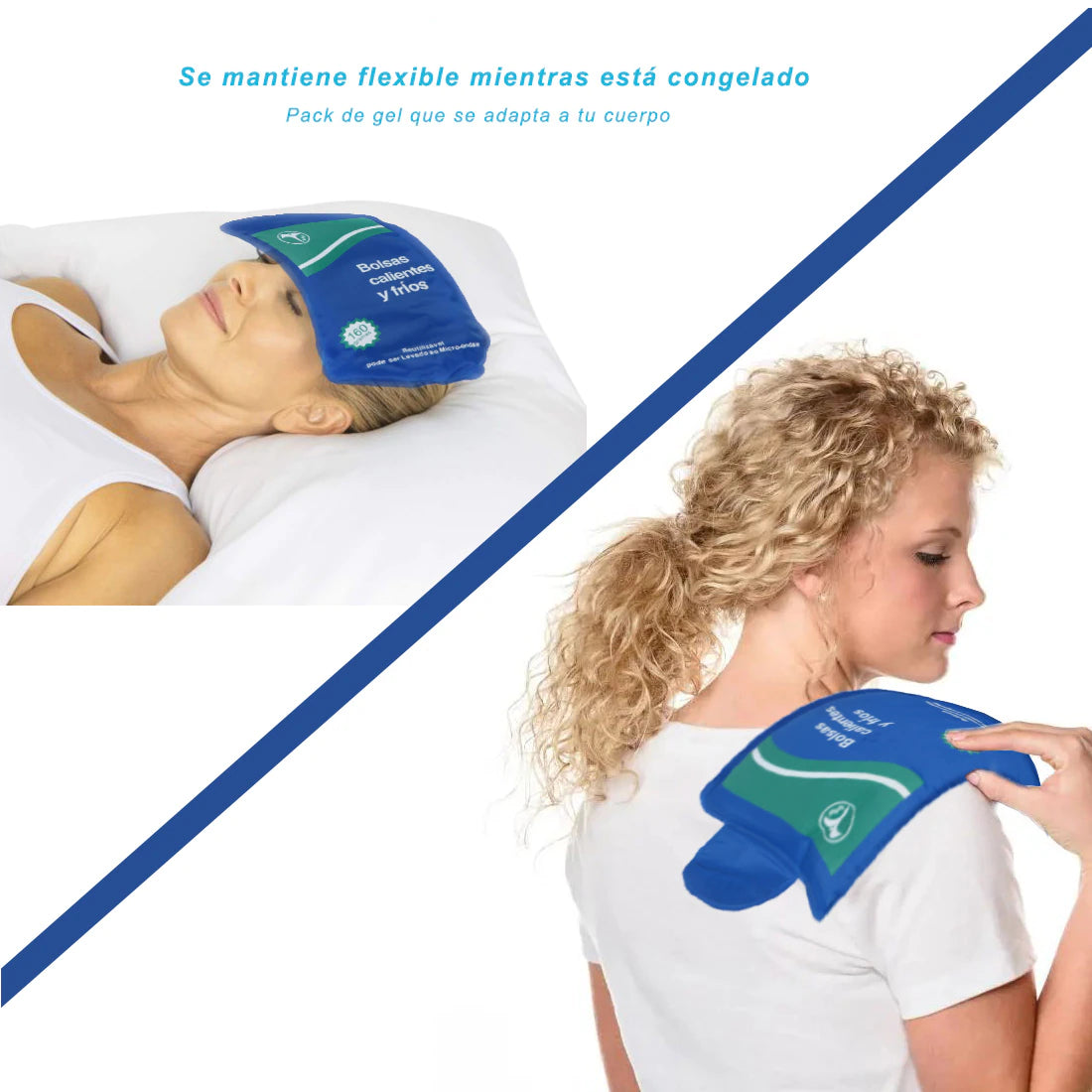 Bolsas de gel frío/calor, compresa caliente - compresa fría, Compresas de frío/calor, para lesión deportiva y tensión, dolores musculares, ciática etc.