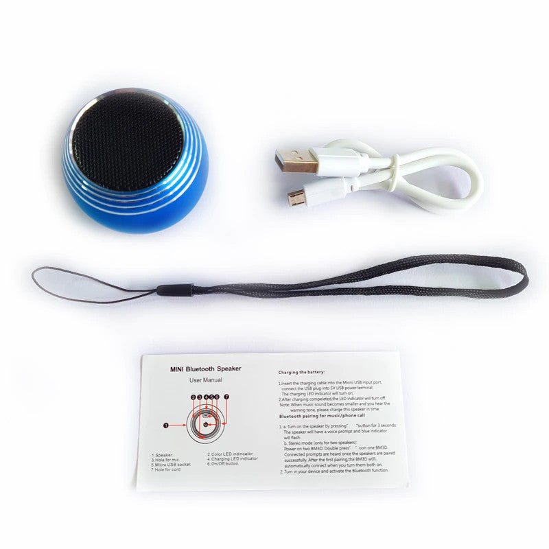 M9 Mini Altavoz Bluetooth, Altavoz Portátil, Con Cuerda, Mano Libre, Para Casa/Escritorio/Al Aire Libre