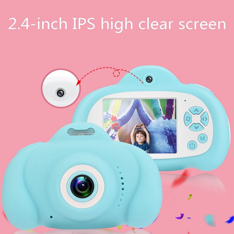 Mini Cámara Digital para Niños, Cámara con Luz LED para Tomar Foto o Grabar Videos, con Cámara Selfie, Juguete Educativo para Niños
