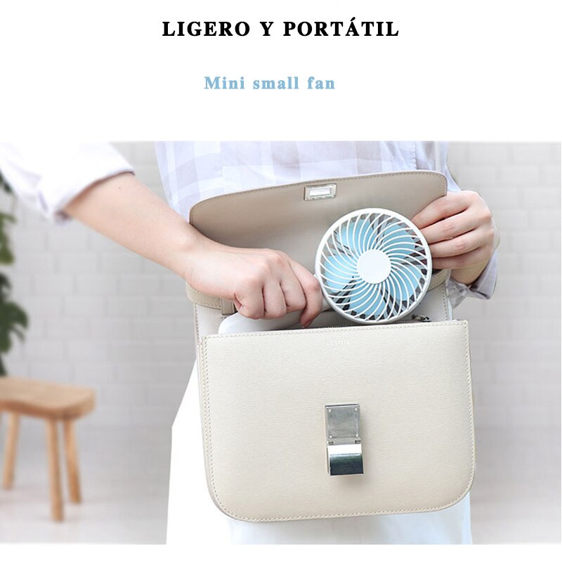 Remax RT-EM17 Mini Ventilador Batería Recargable, Silencioso Para El Hogar/Escritorio, Portátil, Carga Inalámbrica