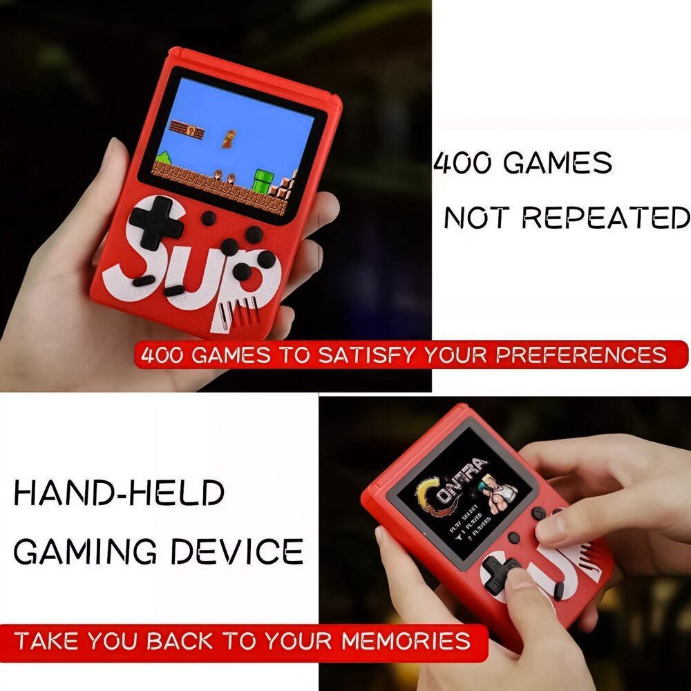 Sup Game Box 400 in 1 Games Retro Portable Mini Handheld Game Console, con 400 Juegos Clásicos Incluido, Recargable