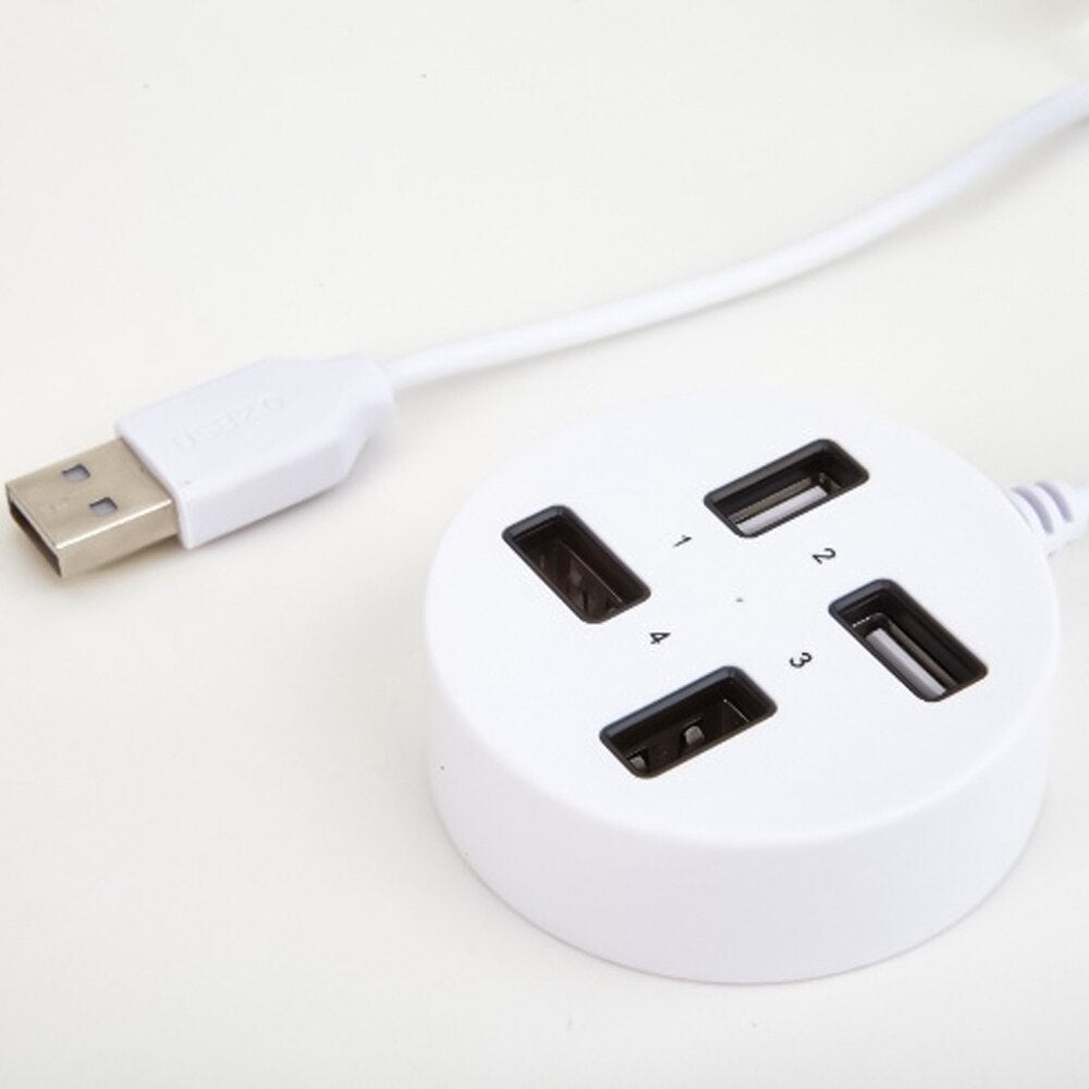 UH01 Hub USB de 4 Puertos, Divisor USB de Alta Velocidad para Pen Drive, Ratón, Teclado, Móvil, Bajo Consumo de Energía, Hub USB 2.0