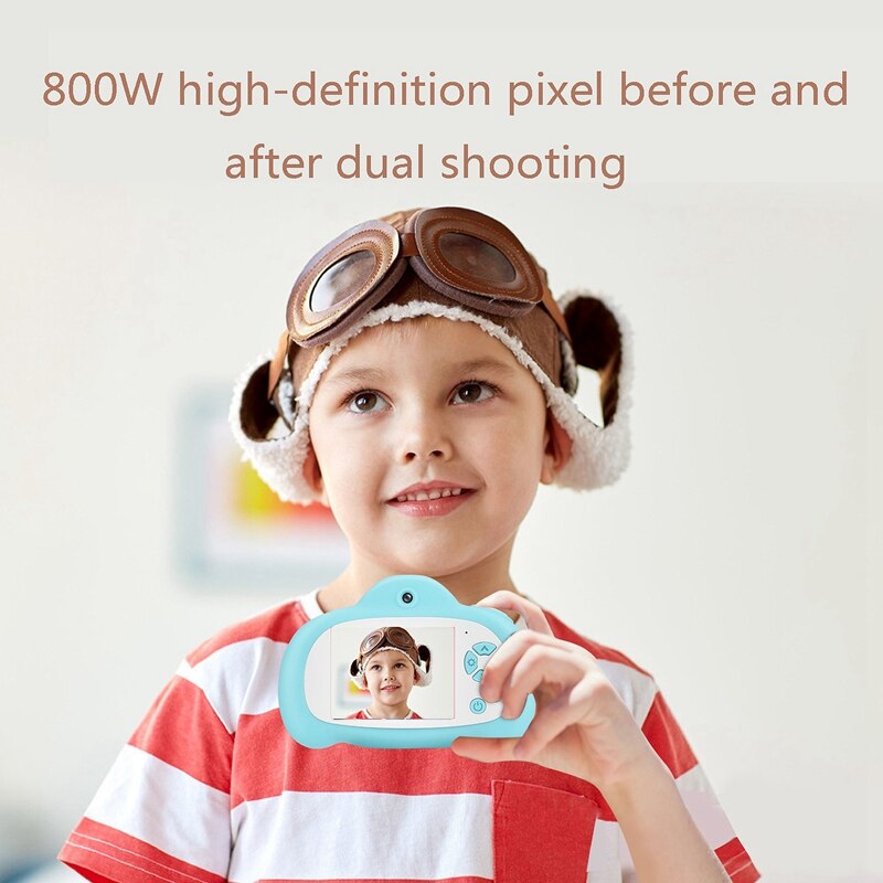 Mini Cámara Digital para Niños, Cámara con Luz LED para Tomar Foto o Grabar Videos, con Cámara Selfie, Juguete Educativo para Niños