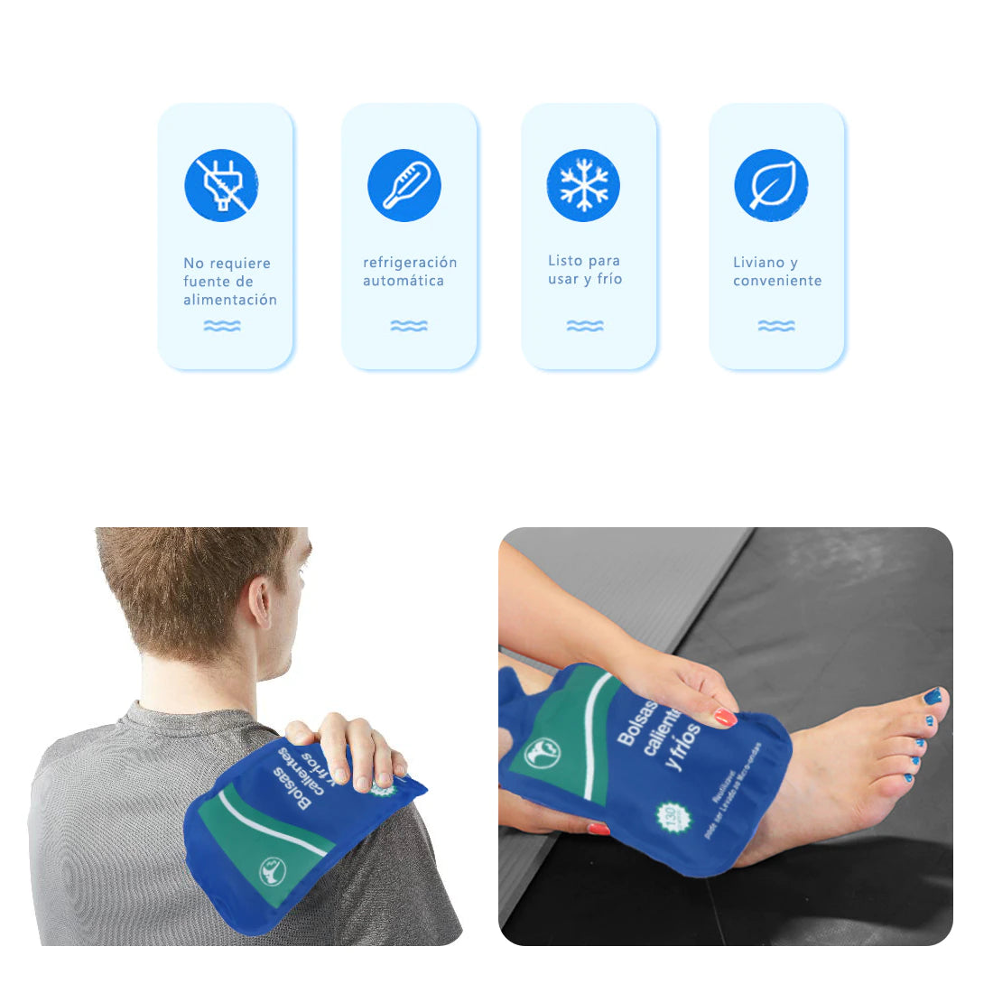 Bolsas de gel frío/calor, compresa caliente - compresa fría, Compresas de frío/calor, para lesión deportiva y tensión, dolores musculares, ciática etc.